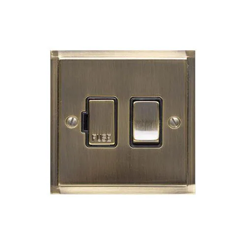 Elite Stepped Plate Range-Antique Brass-Switched Spur (13 Amp)