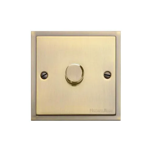 Elite Stepped Plate Range-Antique Brass-1 Gang Dimmer (400 watts)