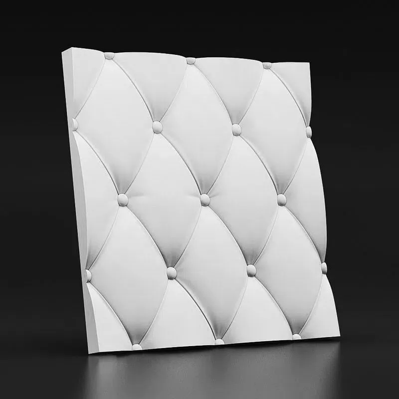 Soft Buttons 3D Gypsum Wall Panels