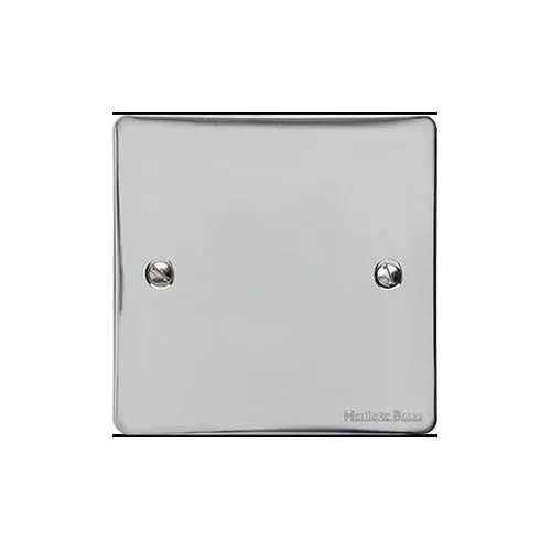 Elite Flat Plate Range-Polished Chrome-Single Blank Plate