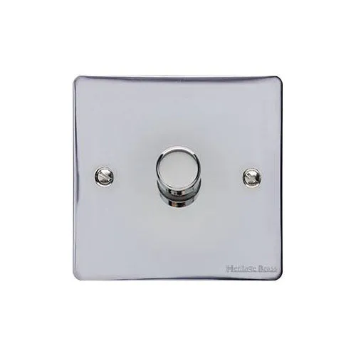 Elite Flat Plate Range-Polished Chrome-1 Gang Dimmer (400 watts)