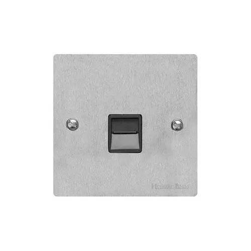 Elite Flat Plate Range-Satin Chrome-1 Gang Secondary Line Socket
