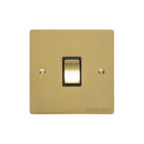 Elite Flat Plate Range-Satin Brass-20A DP SWITCH