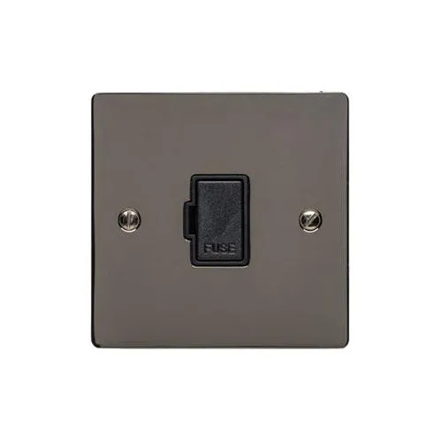 Elite Flat Plate Range-Black Nickel-Unswitched Spur (13 Amp)