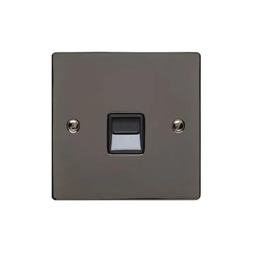 Elite Flat Plate Range-Black Nickel-1 Gang Secondary Line Socket