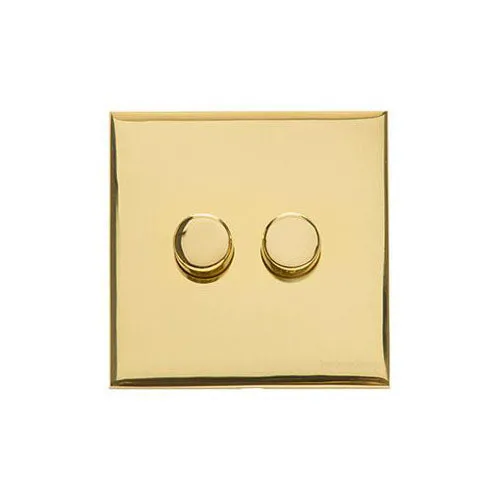 Winchester Range-Polished Brass-2 Gang Dimmer (250 watts)