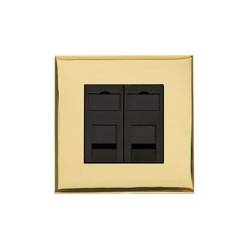 Winchester Range-Polished Brass-2 Gang RJ45