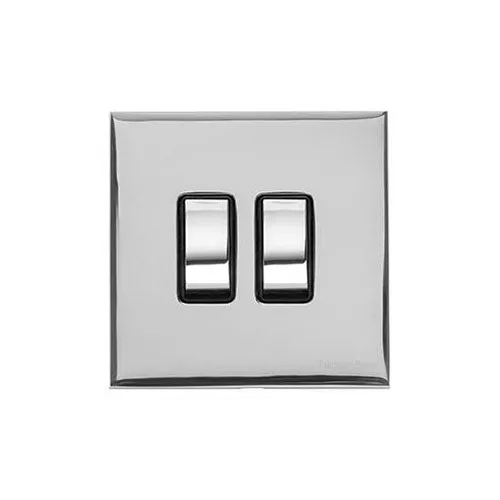 Winchester Range-Polished Chrome-2 Gang Rocker Switch (10 Amp)