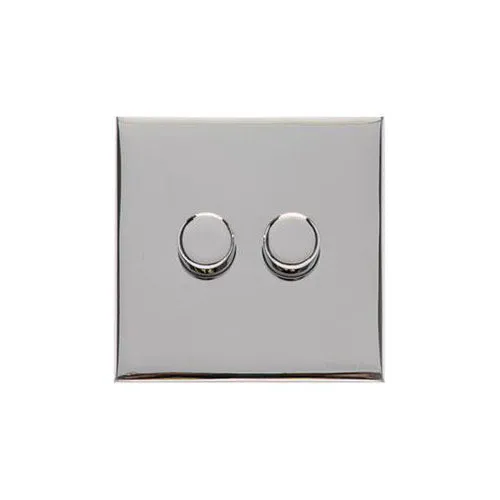 Winchester Range-Polished Chrome-2 Gang Dimmer (400 watts)