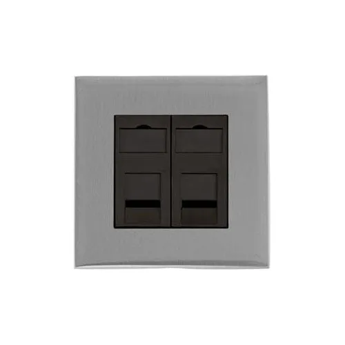 Winchester Range-Satin Chrome   -2 Gang Master Line Socket