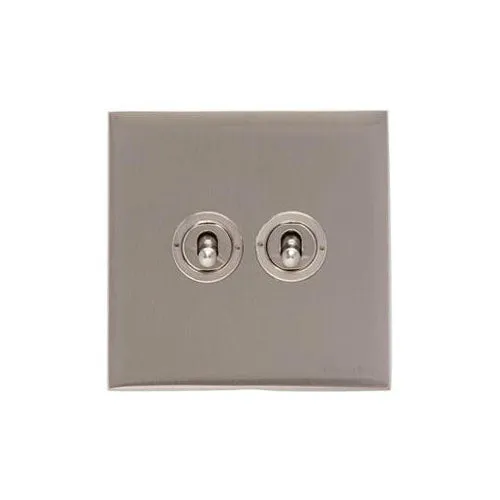 Winchester Range-Satin Nickel-2 Gang Toggle Switch