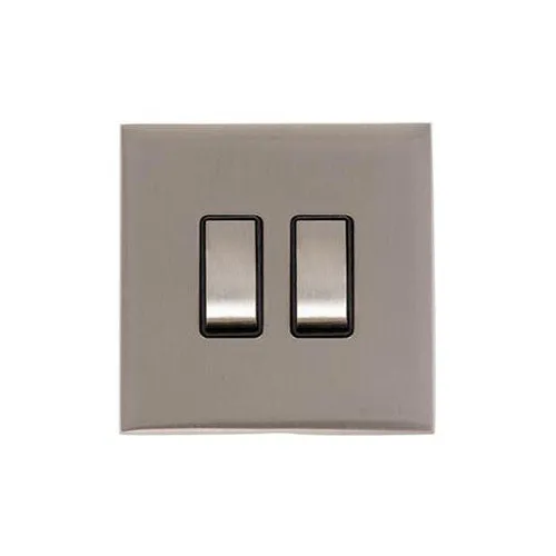 Winchester Range-Satin Nickel-2 Gang Rocker Switch (10 Amp)