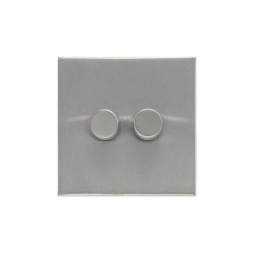 Winchester Range-Satin Chrome Silk-2 Gang LED Dimmer (Compatible with LED Lamps)