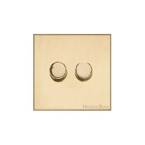 Winchester Range-Satin Brass-2 Gang Dimmer (250 watts)