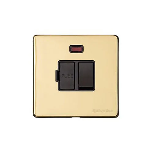 Vintage Range-Polished Brass-Switched Spur with Neon (13 Amp)