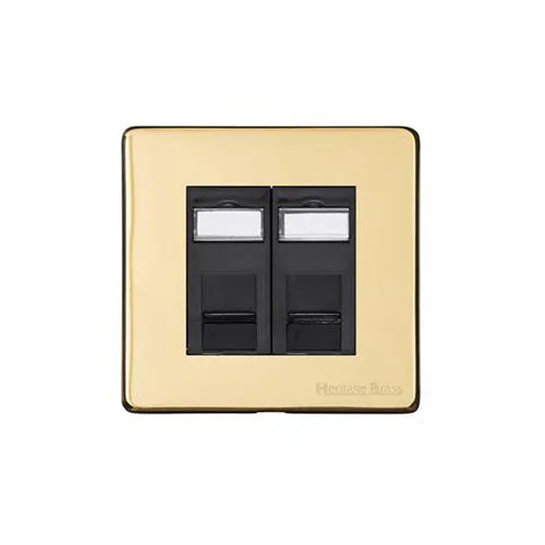 Vintage Range-Polished Brass-2 Gang Master Line Socket