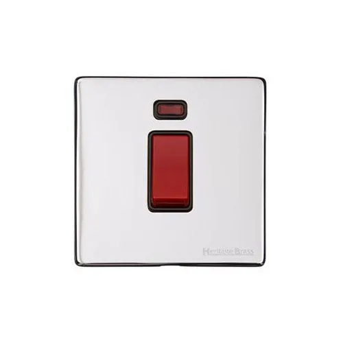 Vintage Range-Polished Chrome-45A DP Cooker Switch with Neon (single plate)