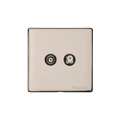 Vintage Range-Satin Nickel-TV/Satellite Socket