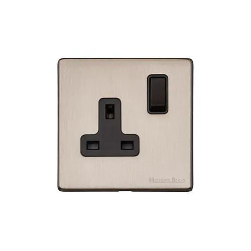 Vintage Range-Satin Nickel-Single Socket (13 Amp)