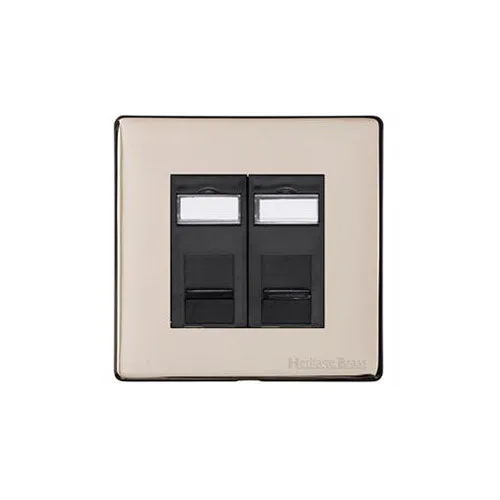 Vintage Range-Satin Nickel-2 Gang Master Line Socket