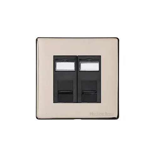 Vintage Range-Satin Nickel-2 Gang RJ45