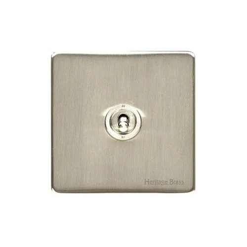 Vintage Range-Satin Nickel-1 Gang Toggle Switch