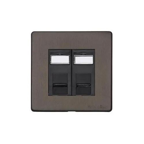 Vintage Range-Matt Bronze-2 Gang Master Line Socket