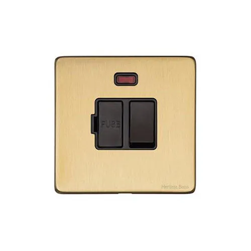 Vintage Range-Satin Brass-Switched Spur with Neon (13 Amp)