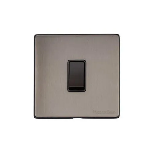 Vintage Range-Satin Black Nickel-1 Gang Rocker Switch (10 Amp)