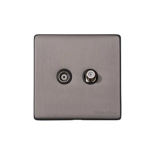 Vintage Range-Satin Black Nickel-TV/Satellite Socket