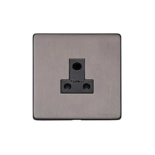 Vintage Range-Satin Black Nickel-5 Amp 3 Round Pin Socket