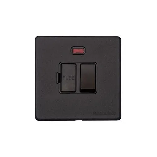 Vintage Range-Matt Black-Switched Spur with Neon (13 Amp)