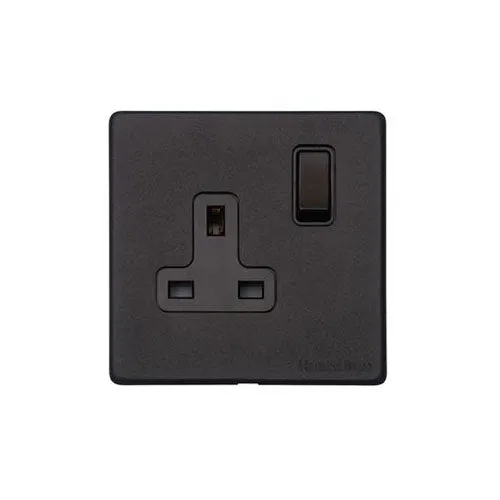 Vintage Range-Matt Black-Single Socket (13 Amp)