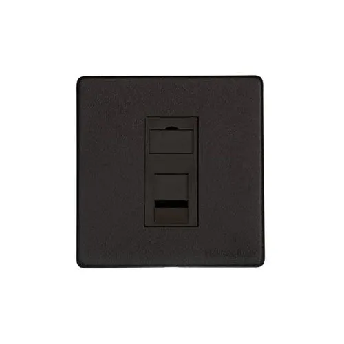 Vintage Range-Matt Black-1 Gang RJ45