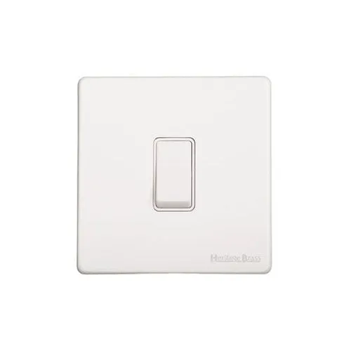 Vintage Range-Gloss White-1 Gang Rocker Switch (10 Amp)