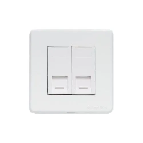 Vintage Range-Gloss White-2 Gang RJ45