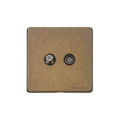 Vintage Range-Rustic Brass-TV/Satellite Socket