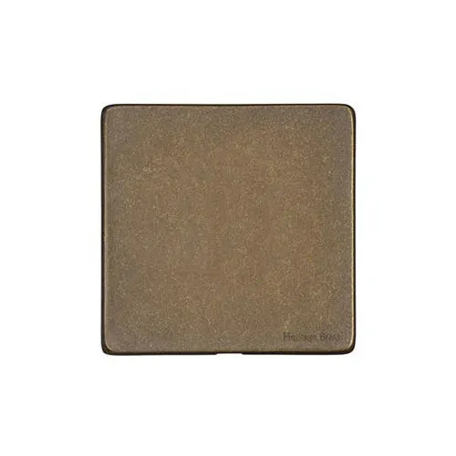 Vintage Range-Rustic Brass-Single Blank Plate