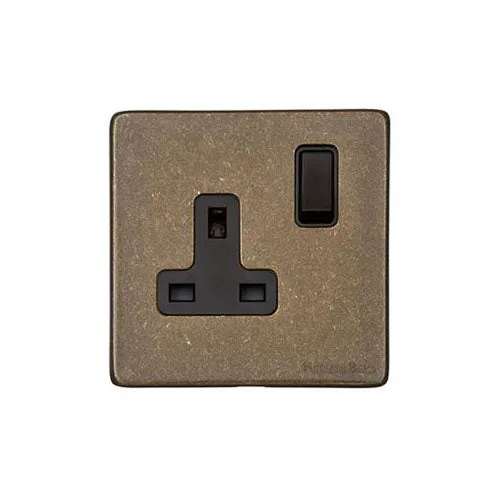 Vintage Range-Rustic Brass-Single Socket (13 Amp)