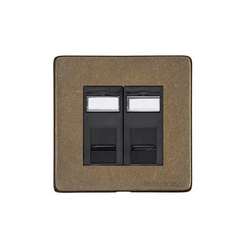 Vintage Range-Rustic Brass-2 Gang Master Line Socket