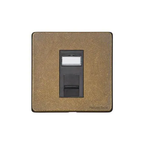 Vintage Range-Rustic Brass-1 Gang RJ45