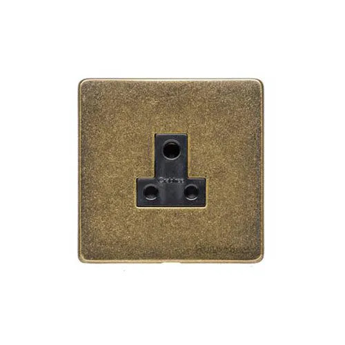 Vintage Range-Rustic Brass-5 Amp 3 Round Pin Socket