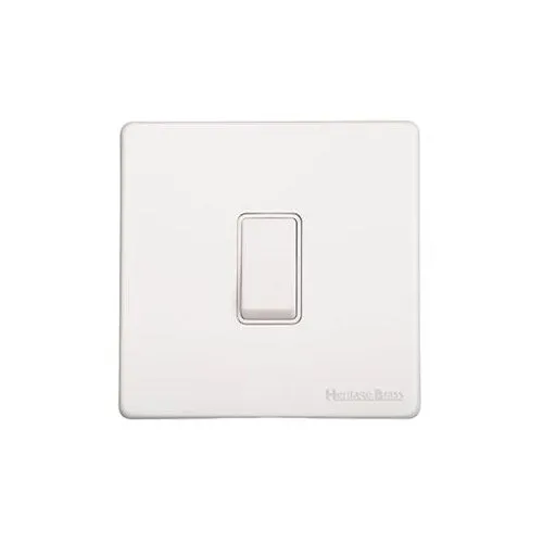 Vintage Range-Matt White-1 Gang Rocker Switch (10 Amp)