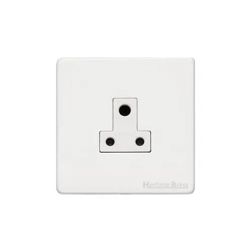 Vintage Range-Matt White-5 Amp 3 Round Pin Socket
