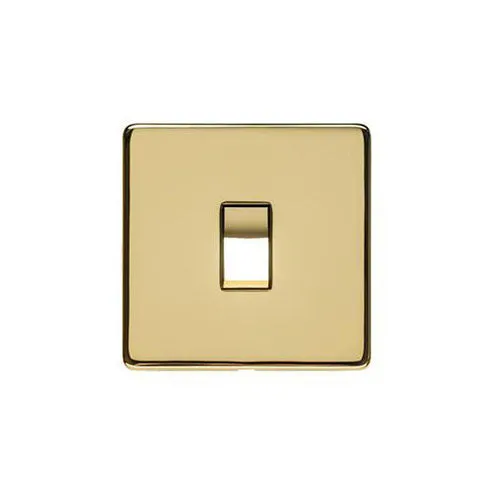 Studio Range-Polished Brass-1 Gang Intermediate Rocker Switch (10 Amp)