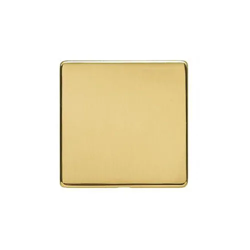 Studio Range-Polished Brass-Single Blank Plate