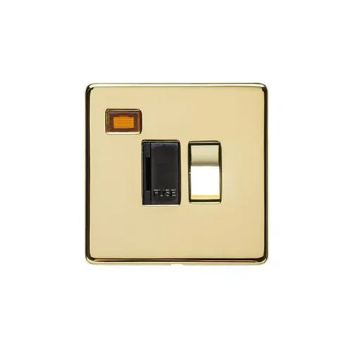Studio Range-Polished Brass-Switched Spur with Neon (13 Amp)