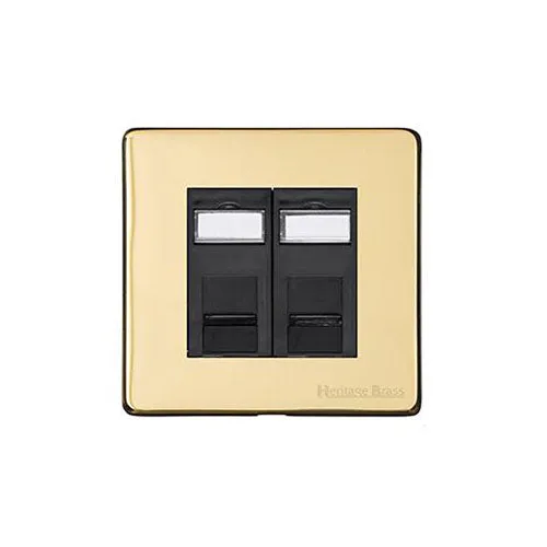 Studio Range-Polished Brass-2 Gang Master Line Socket