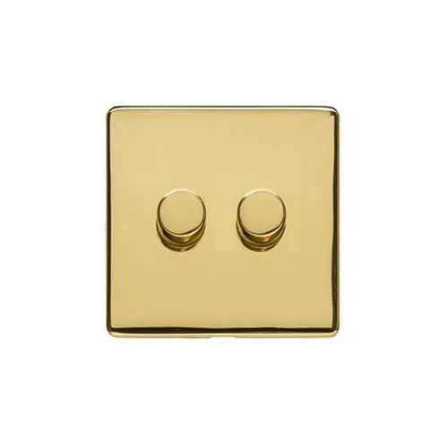 Studio Range-Polished Brass-2 Gang Dimmer (250 watts)