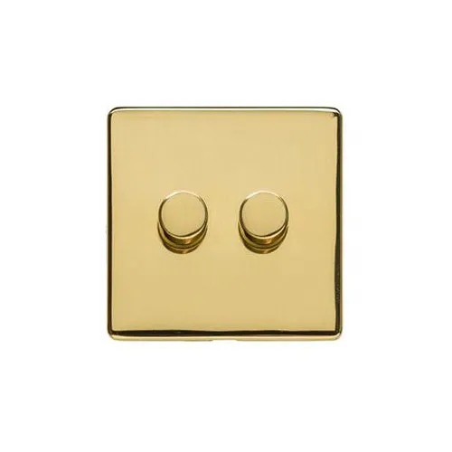 Studio Range-Polished Brass-2 Gang Dimmer (400 watts)